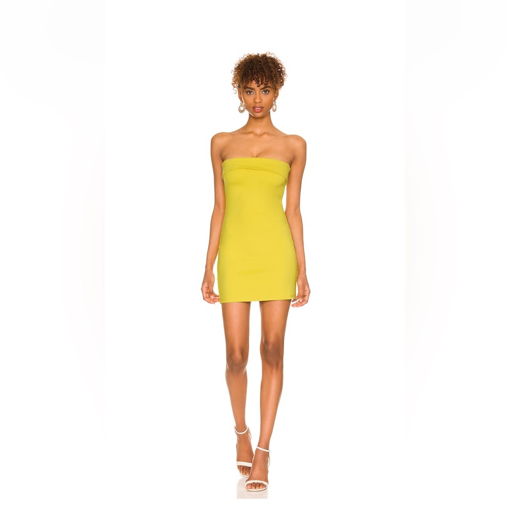 Yellow Strapless Mini Dress by Superdown